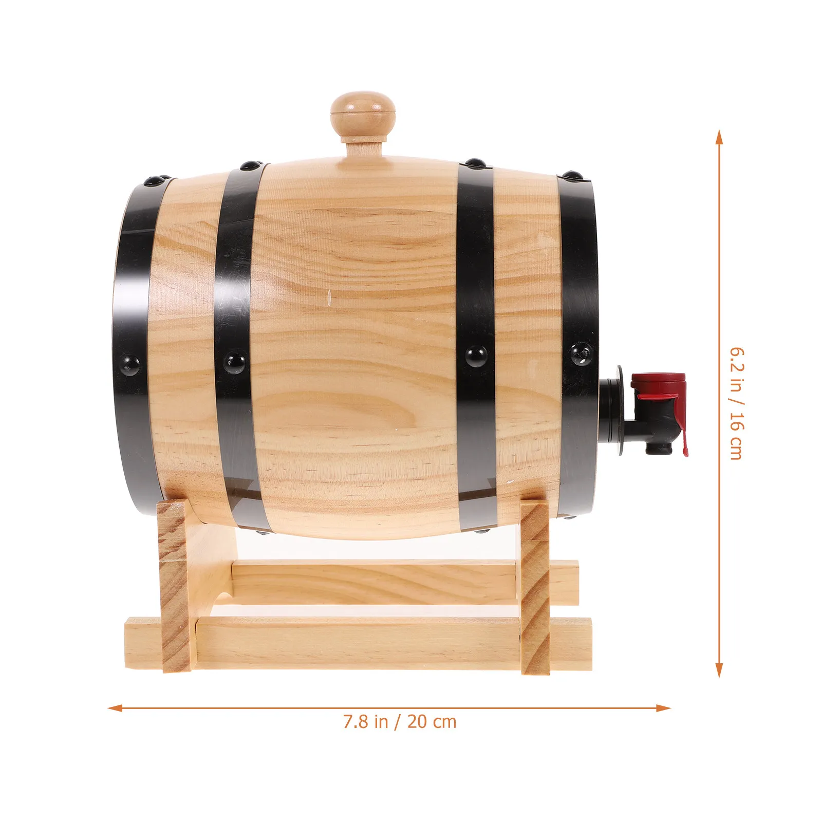Oak Wine Aging Barrel Beer Bucket – Red Wooden Bar Storage Dispenser for Home Decor & Drink Container