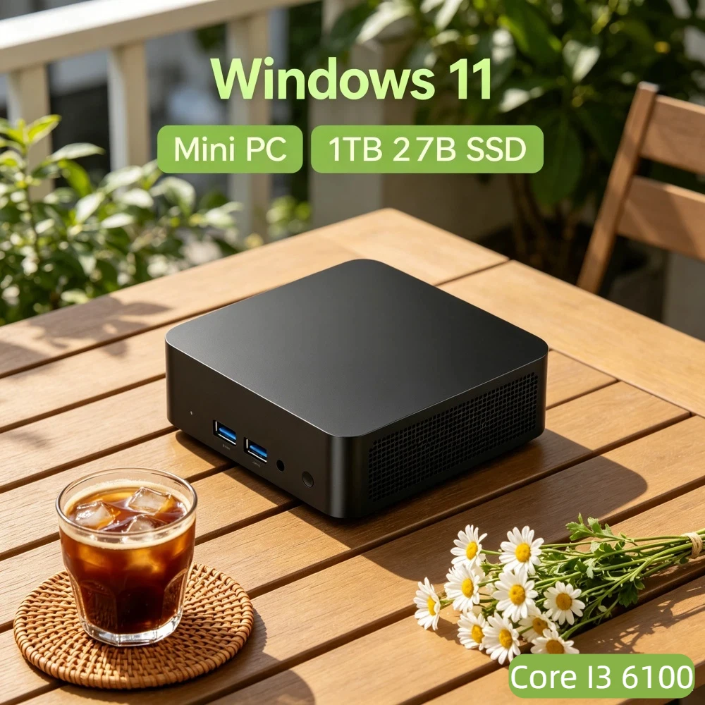 

Supreme Core I3 6100 Windows 11 Pro Mini PC 32GB RAM 1TB/2TB SSD WiFi6 BT5.2 4K HD Office Gaming PC 3 Years Warranty