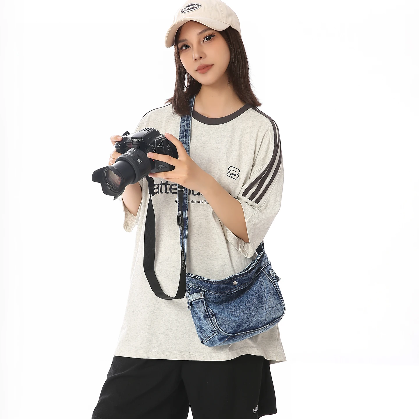 Sac Hobo en Denim Streetwear A - Women Bags Jeans avis et prix