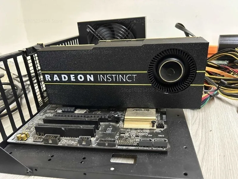 

Mi50 graphics card fan, original graphics card length, extremely large air volume