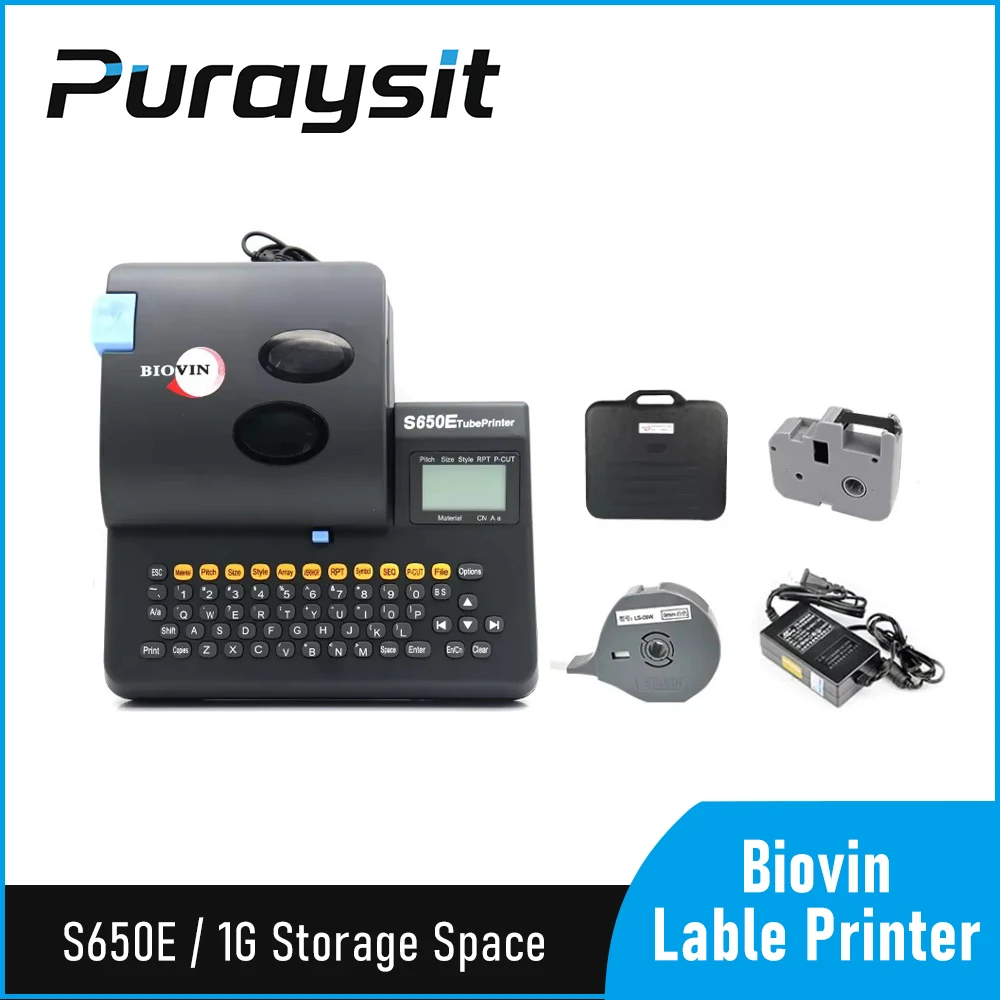 S800E English Version Cable Label ID Printer Electronic Lettering Machine PVC Tube Shrink Tube Printer Replace S650E