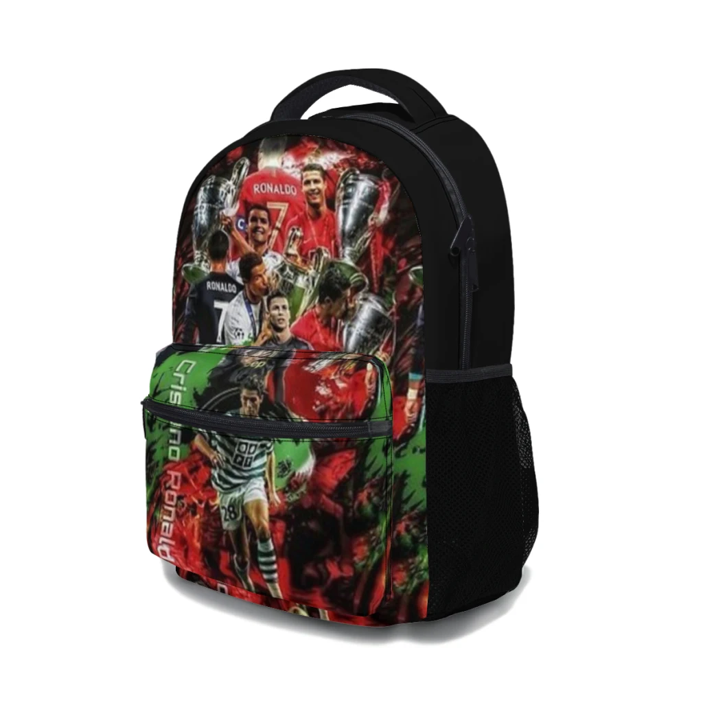 Nuovo alla moda Cristiano Ronaldo Art poster zaino borsa grande capacità borsa per libri alla moda Multi-tasche regolabile 17 pollici