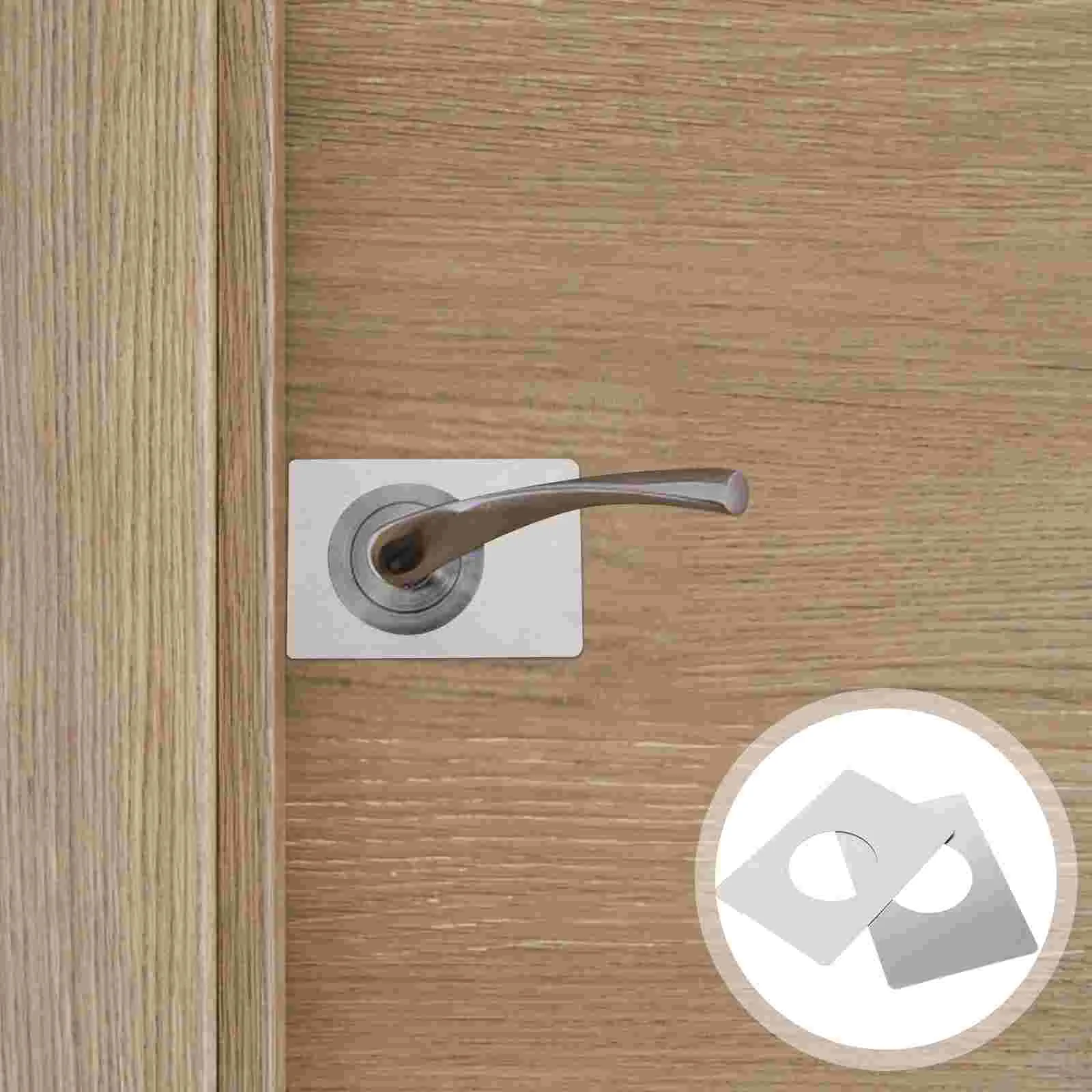 Ball Lock Door Reinforcement Plate Covers Plates Garage Bracket Stainless Steel Hole Filler Knob Front Kit Black Cabinet Hinges