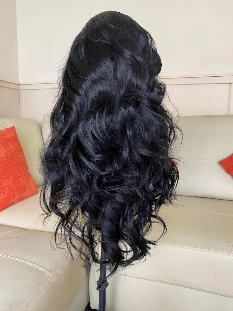 أسود طويل الجسم موجة الدانتيل شعر مستعار أمامي قبل قطعها 13x4 HD الدانتيل الباروكة الأمامية غلويليس جودة عالية جاهزة لارتداء اليومي تأثيري