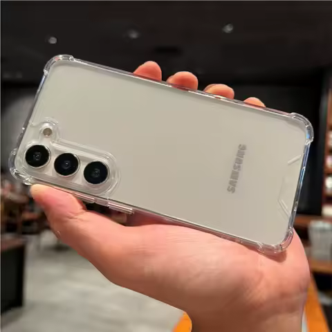Transparent Hard Acrylic Case for Samsung Galaxy S24 S23 FE S22 S21 Plus Ultra Note 20 10 A15 A25 A35 A55 A05 Soft Bumper Cover