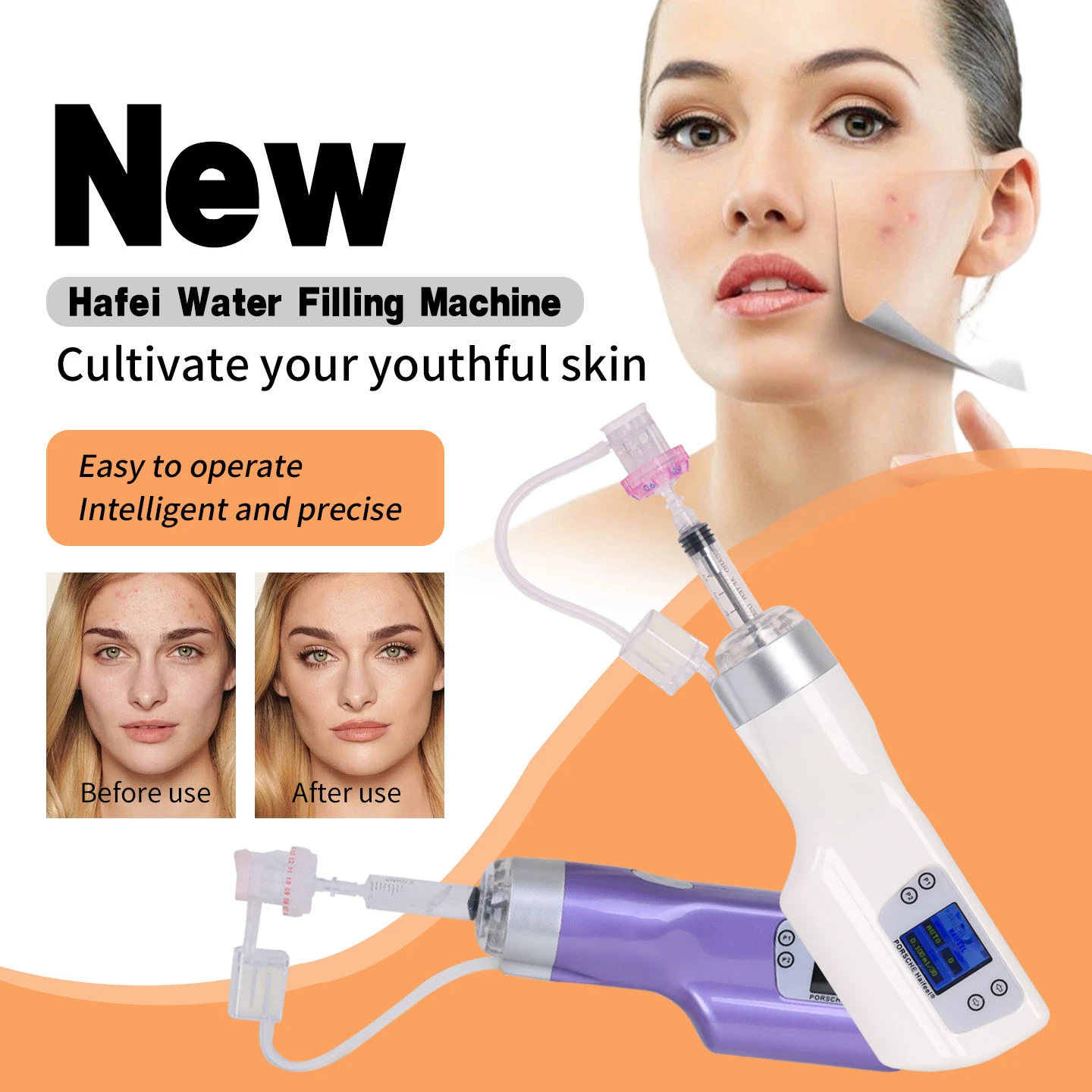 Water Filling Handheld Vacuum for Face Body Facial Skin Tightening-Non-invasive Wrinkle Plastic