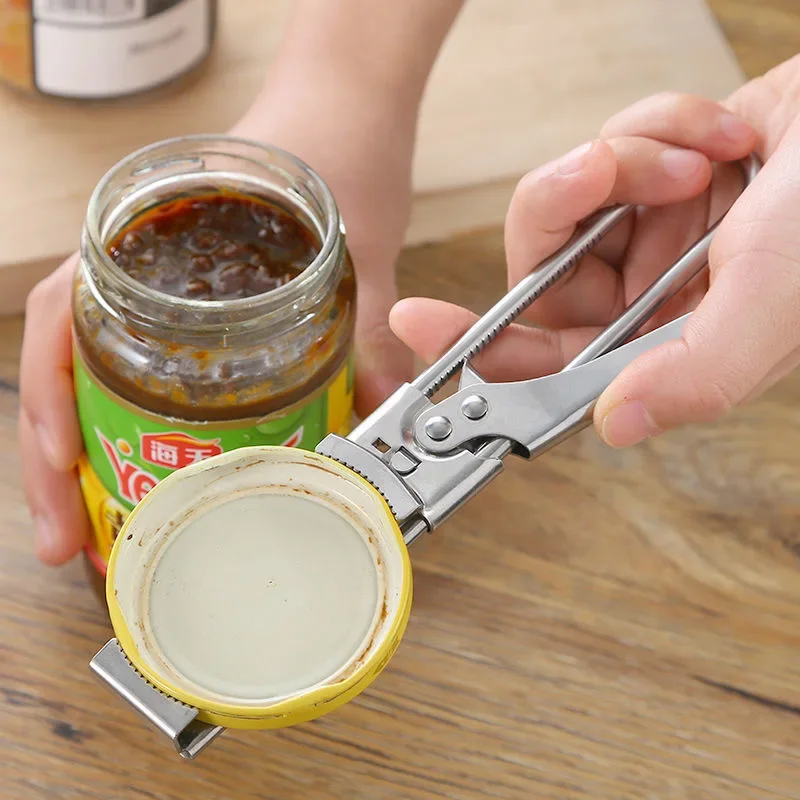 

Multifunctional Can Opener Beer Bottle Opener Adjustable Stainless Steel Manual Jar master Opener Gripper Kitchen supplies