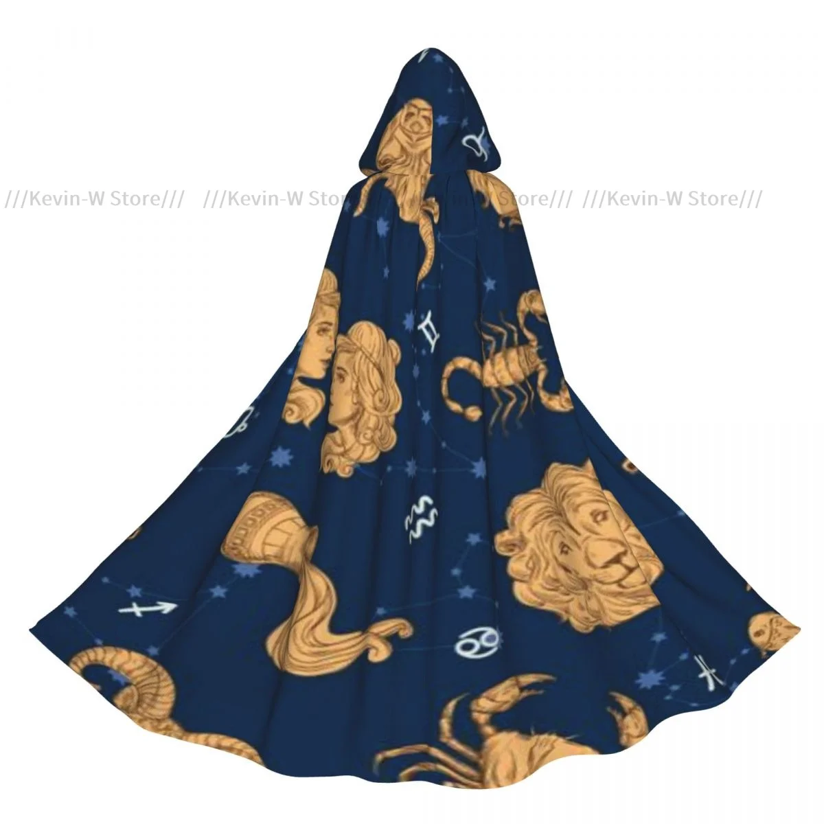 

Long Cape Cloak Zodiac Constellations Hooded Cloak Coat Autumn Hoodies