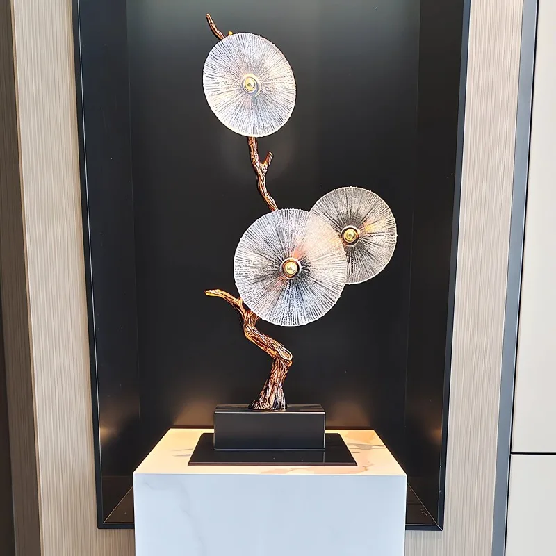 Modern Art Wealth Tree Ornament,Alloy Sculpture,Living Room Entrance, Entrances,Corridors,Vertical Decorations,Gift Giving