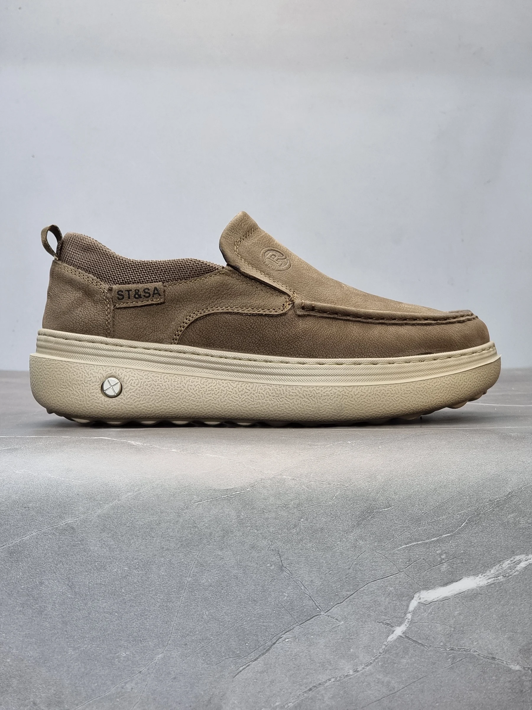 

Мужские повседневные кожаные слипоны: мягкие, дышащие, в стиле ретро, универсальные, для отдыха, брендовая обувь на заказ