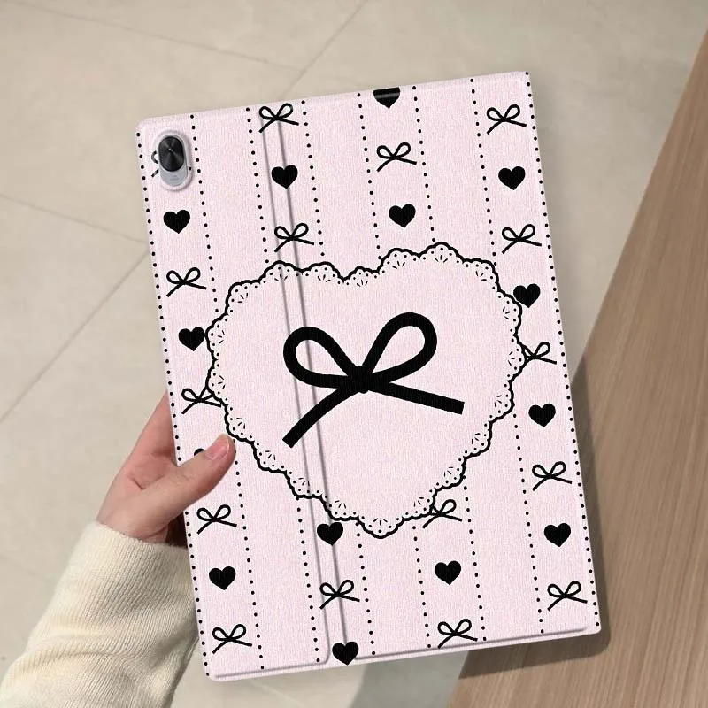 Cartoon Bowknot Stripe Pattern Soft For Huawei MediaPad 11 M5 M6 ES Pro M5Lite Honor Pad V7 V8 X7 X8 X9 GT Pro Tab Tablet Case