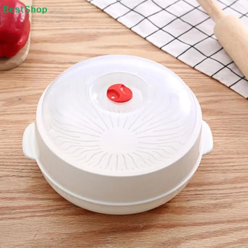 〔Q〕Microwave Steamer Basket With Lid And Tray Microwave Heating Insulated Steamer Utensils Food-Grade Kitchen Steaming Box