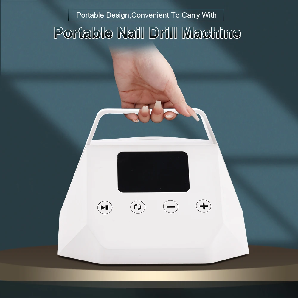 

Rechargeable Coreless 35000RPM Portable Stand Desktop Electric Nail Drill Bit Machine Drilling Manicure Pedicure Polisher 65w