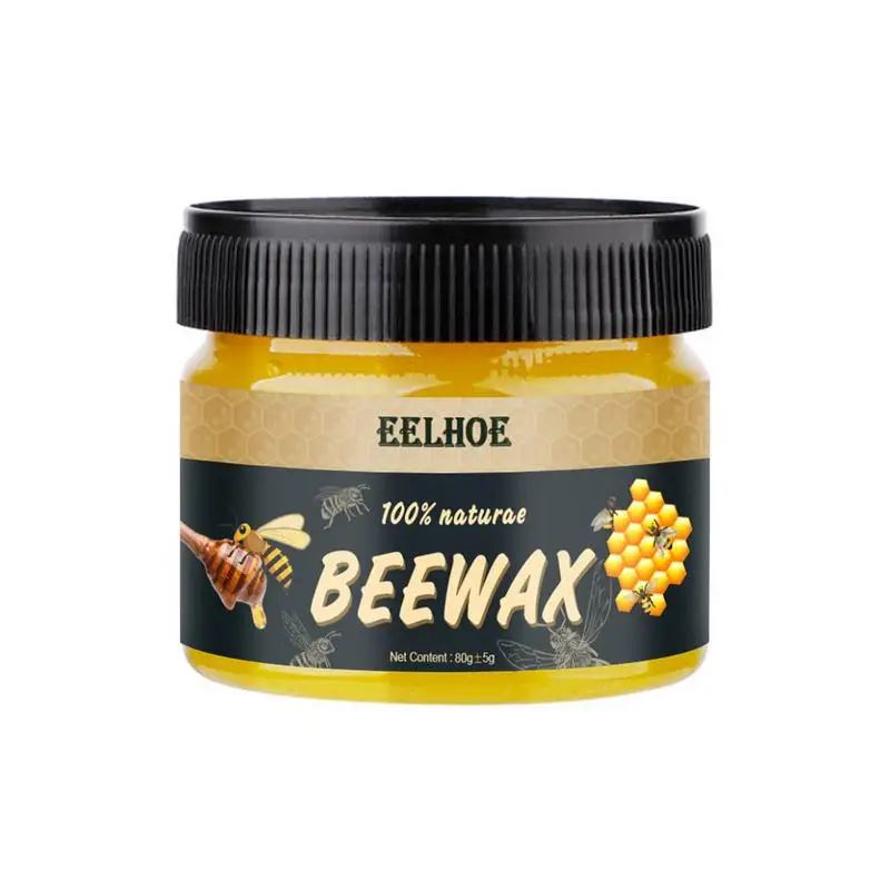 80g Furniture Polishing Beeswax Natural beeswax Wood Seasoning Beewax Wooden Floor Cleaning Maintenance Polished Care Wax