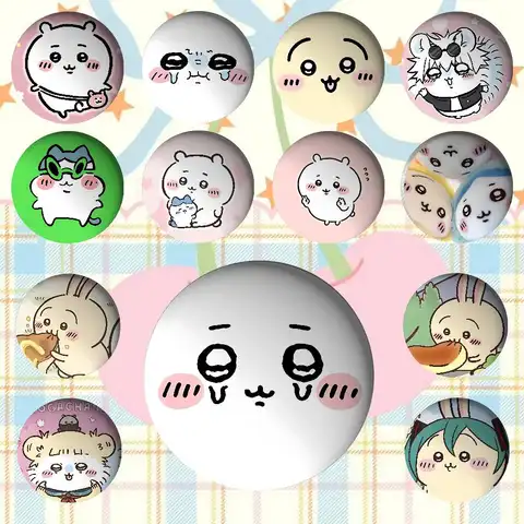 귀여운 치카와 배지 틴플레이트 소프트 버튼 핀 브로치 메탈 배지 맞춤형 액세서리 모자 가방 라펠