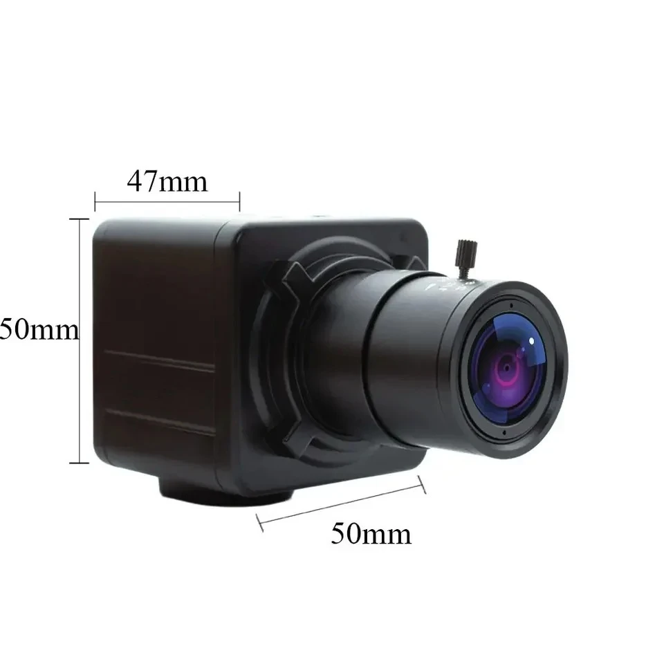 4K POE Mini Network Box Camera HD 3/4/5/8MP Security Night Vision Manual Varifocal 3/4/5/8mm Lens Live Streaming Industrial Use