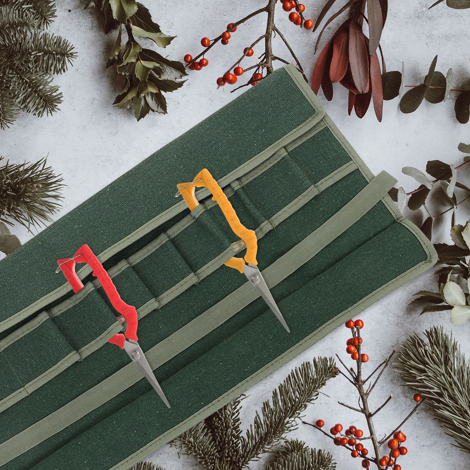 

Multifunctional Garden Tool Bag 10 Pockets Canvas Organizer Belt For Bonsai Pruning Shears Foldable Lawn Tool Carrier Home