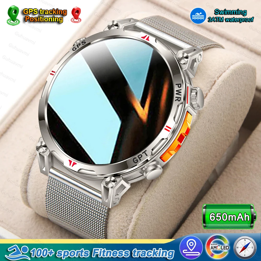 

2025 Новые GPS Смарт-часы AMOLED HD Экран Трекер здоровья Спортивные голосовые GPS-позиционирование Водонепроницаемые умные часы для звонков Мужские и женские часы