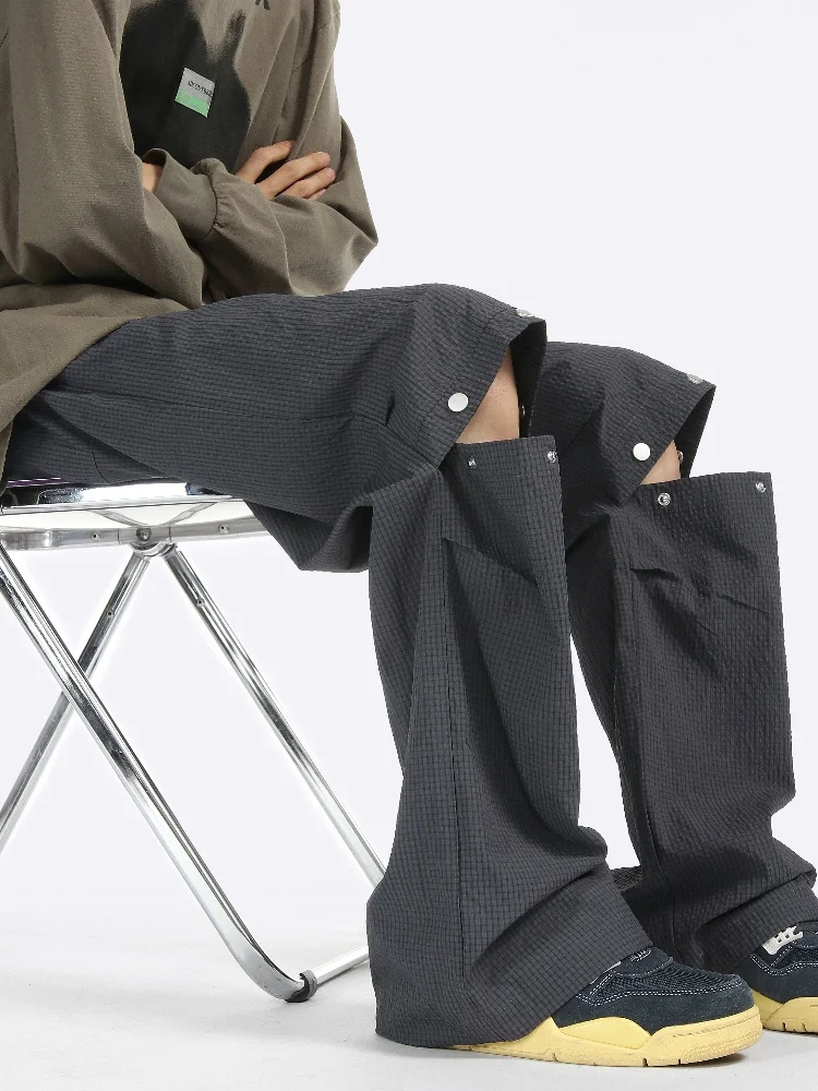 

American High Street Men's Cargo Pants Spring Autumn Outdoor Windproof Trousers Folded Design Sensation Functional Paratrooper