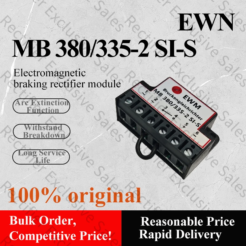 Domestic Alternative: EWM ME 380/170-2 Si-S Motor Brake Rectifier (Unit/Module); MB 380/335-2 SI-S ME550/225-2 SI-S