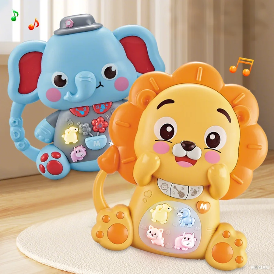 Elektroniczne pianino klawiatura dźwięk zwierząt instrument muzyczny z oświetleniem edukacyjna zabawka sensoryczna interaktywna gra prezent dla malucha niemowlaka