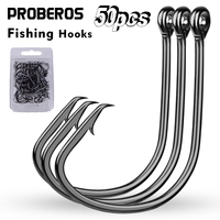 Proberos 50pcs/box High Carbon Steel Octopus Hooks Strong Pulling Force Sharp fishing Hooks