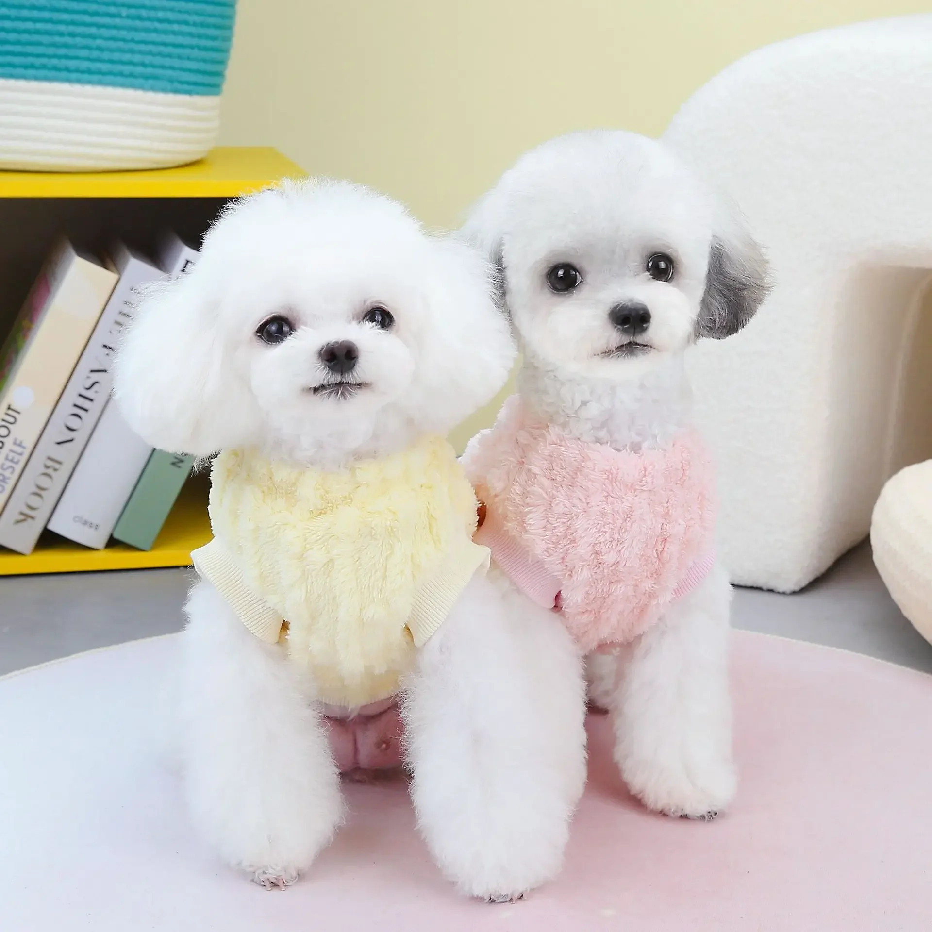 Pet Plush Vest Dog Four Legged Coat Dog Clothes Autumn and Winter Clothing Teddy Cat Winter Pets Dog Sweater Puppy Clothes