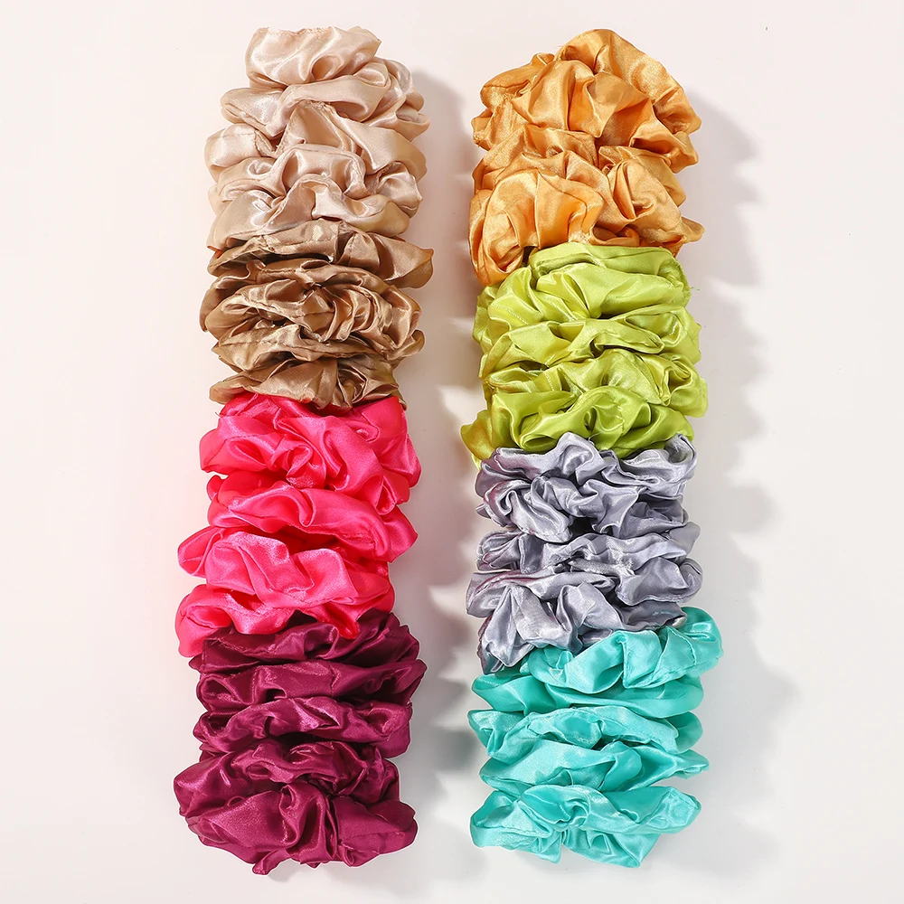 40 pezzi di colore casuale elegante fascia grande scrunchie fasce elastiche per capelli per le donne accessori per capelli porta coda di cavallo di colore casuale