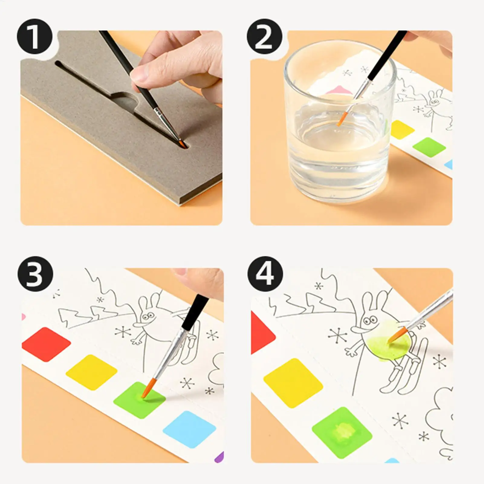 Aquarela papel para colorir sketchbook portátil almofada de papel sketchbook para pintura desenho crianças casa ao ar livre atividades criativas