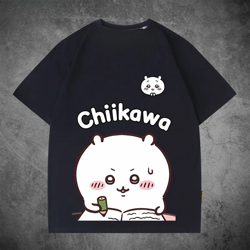 Chiikawa Japanischer Niedlicher Stil Hachiware Usagi Grafik T-Shirt Unisex Trendy Lässig Locker Sommer Kurzarm Streetwear Alltags-Oberteil – Detail 5