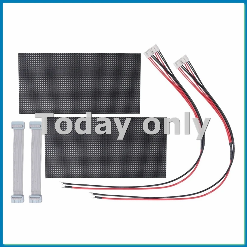 

2 шт. LED-панель P4, модуль 256x128 мм, 64x32 пикселей, 1/16 сканирования, для помещений, SMD RGB, полноцветный, P4 LED-дисплей, модуль-ABHG