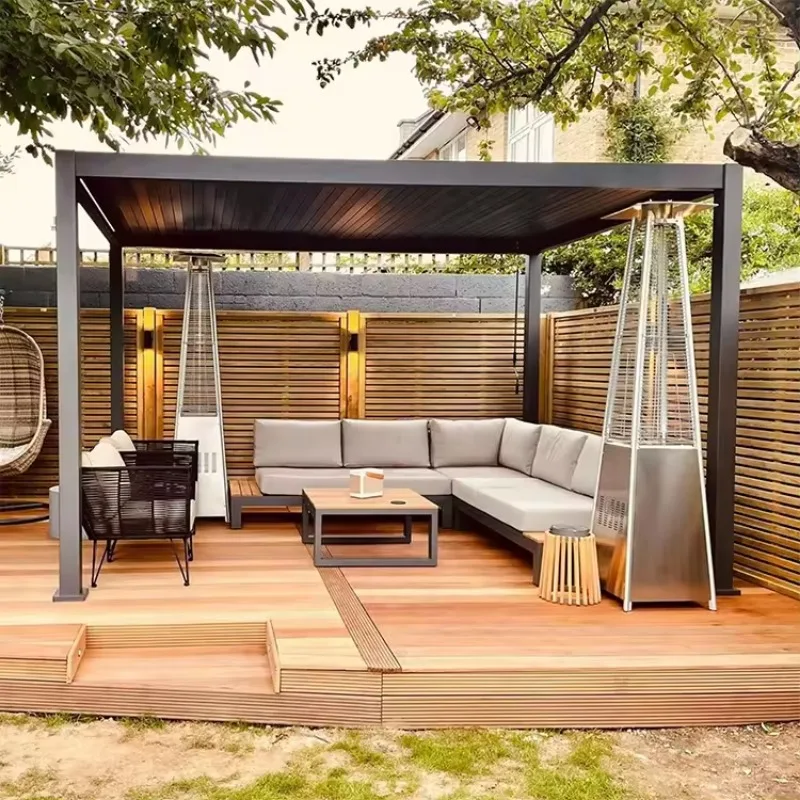 Waterproof and durable aluminum louvered pergola, sun protection, bio-climate friendly