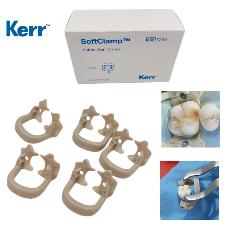 

5Pcs/Box Kerr Softclamp Dental Kerr Soft Clamp Rubber Dam Clamp Universal High Temperature Oral Care Tools