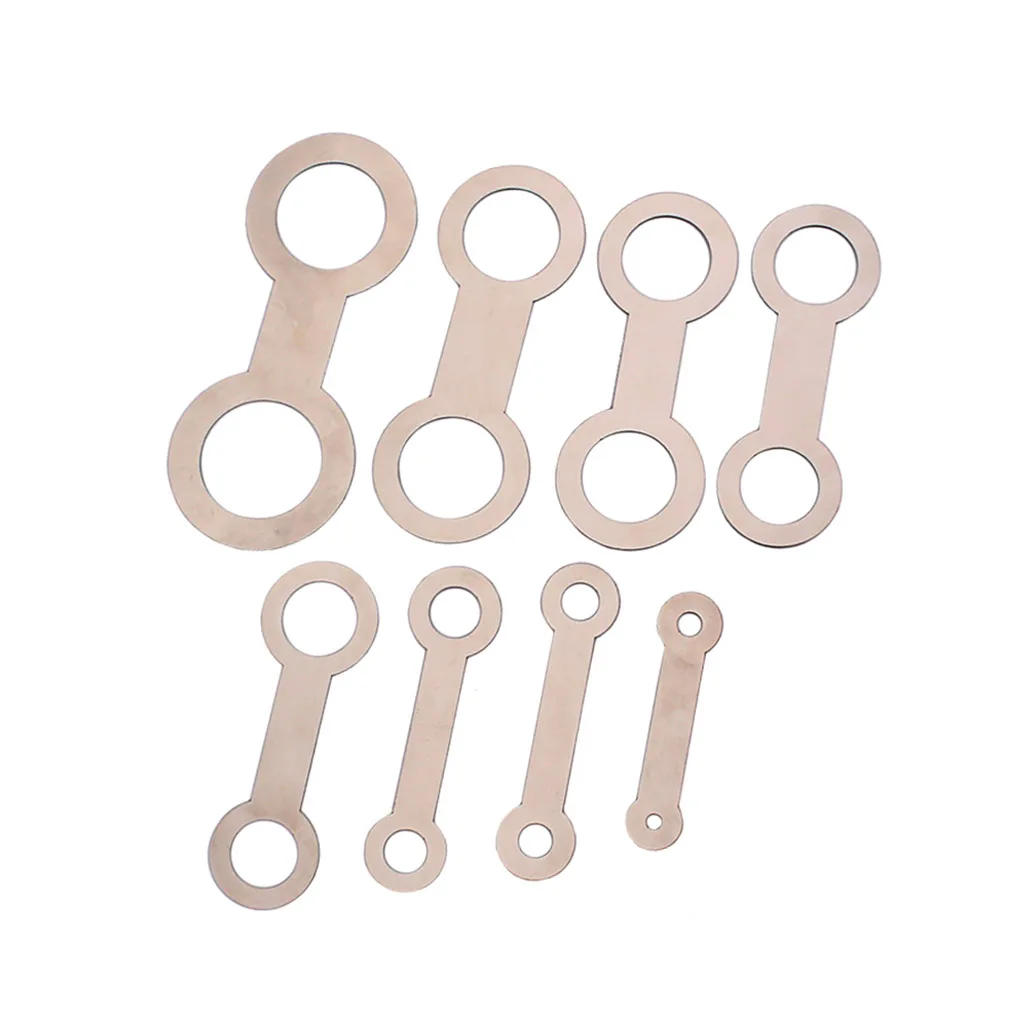 

8PCS Silver Steel Saxophone Repair Tools Sax Pad Leveling Tool for Flute Clarinet Saxophone Size 14.70*6.20*0.60cm