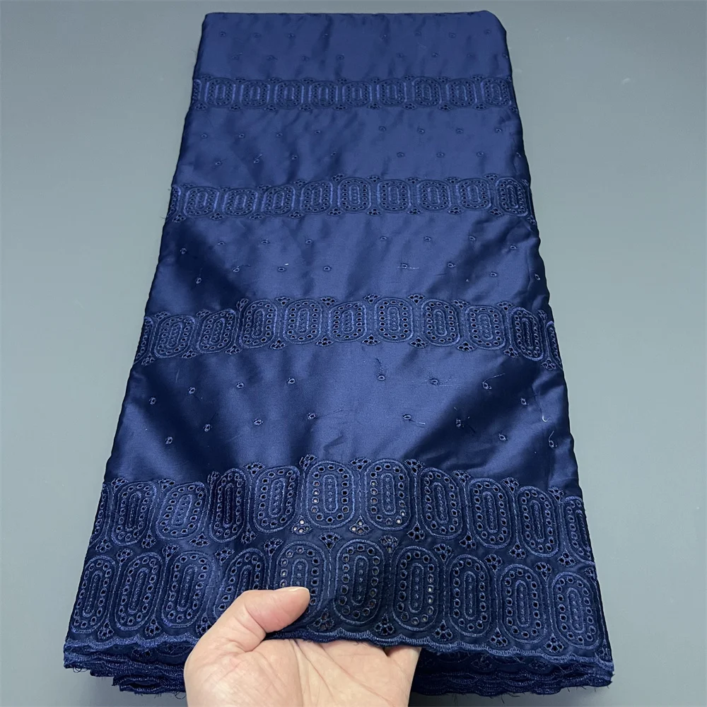 

2025 African Nigerian Tulle Lace Fabric for Dress Sewing High Quality Damask Polish Luxe laceCotton Wedding Party hz1377 5Yard