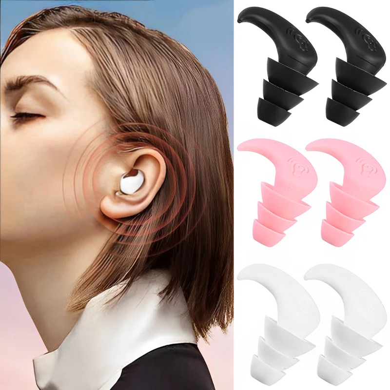 Anti Noise Silicone Earplugs Waterproof Swimming Ear Plugs For Sleeping Diving Surf Soft Comfort Natation Swimming Ear Protector