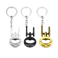 Movie Starship NCC-1701 Keychain Trek Pendant Keyring Decoration For Movie Fans Jewelry Accessories Gifts