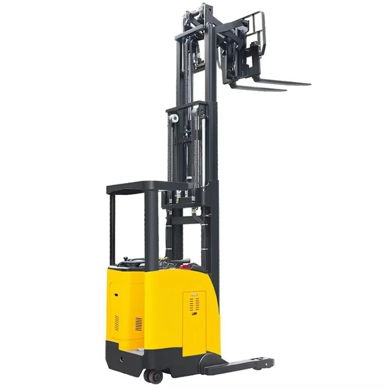 1.5Ton Single Double Scissor Type Electric Battery Reach Stacker Truck with Double Scissor Lift
