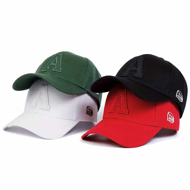 Letter A Embroidery Baseball Cap Fashion Hip Hop Hat cotton Snapback Dad Hats outdoor sports Caps sun Hat  Trucker Caps gorras