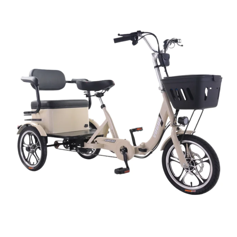 Folding Parents Child Electric Bike Three-wheel Electric Bicycles For Men With Seat For Elderly Trike Motorcycle Adult