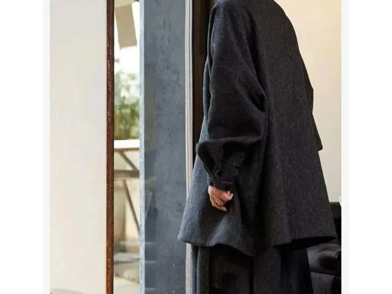 سترة علوية ريترو مع فتحة مائلة وإبزيم علوي 2025 سترة على الطراز الصيني الجديد #4