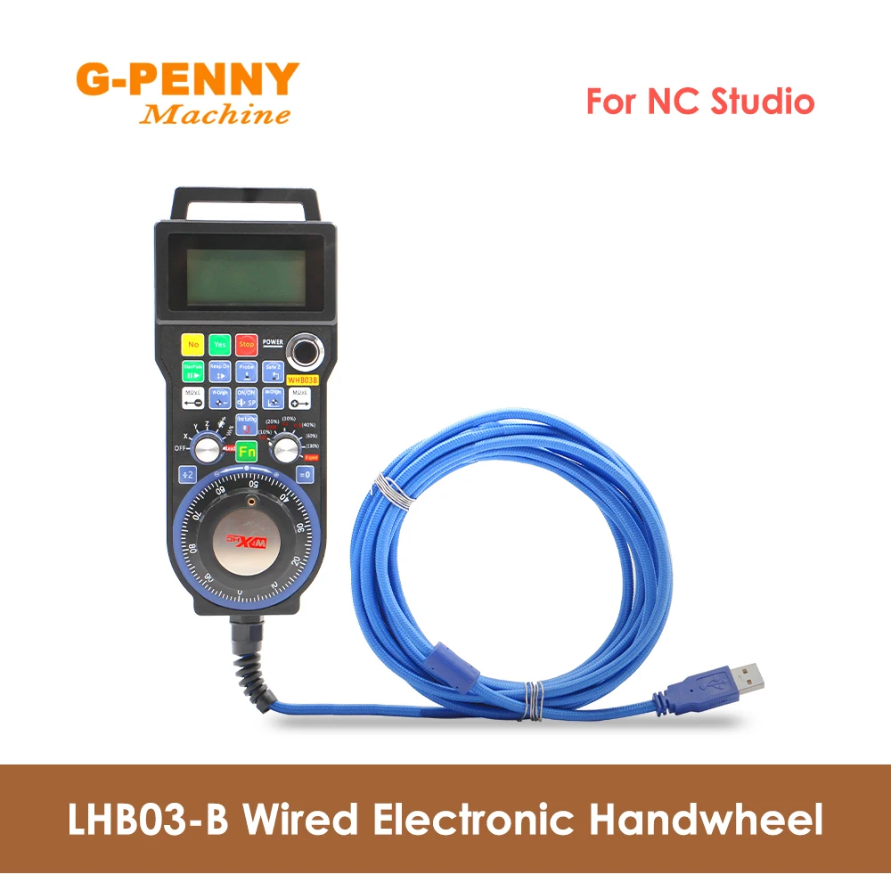

Free Shipping! 3Axis Wired Handwheel LHB03B NC Studio Pendant MPG CNC Handwheel Manual USB Receiver 40 meters distance
