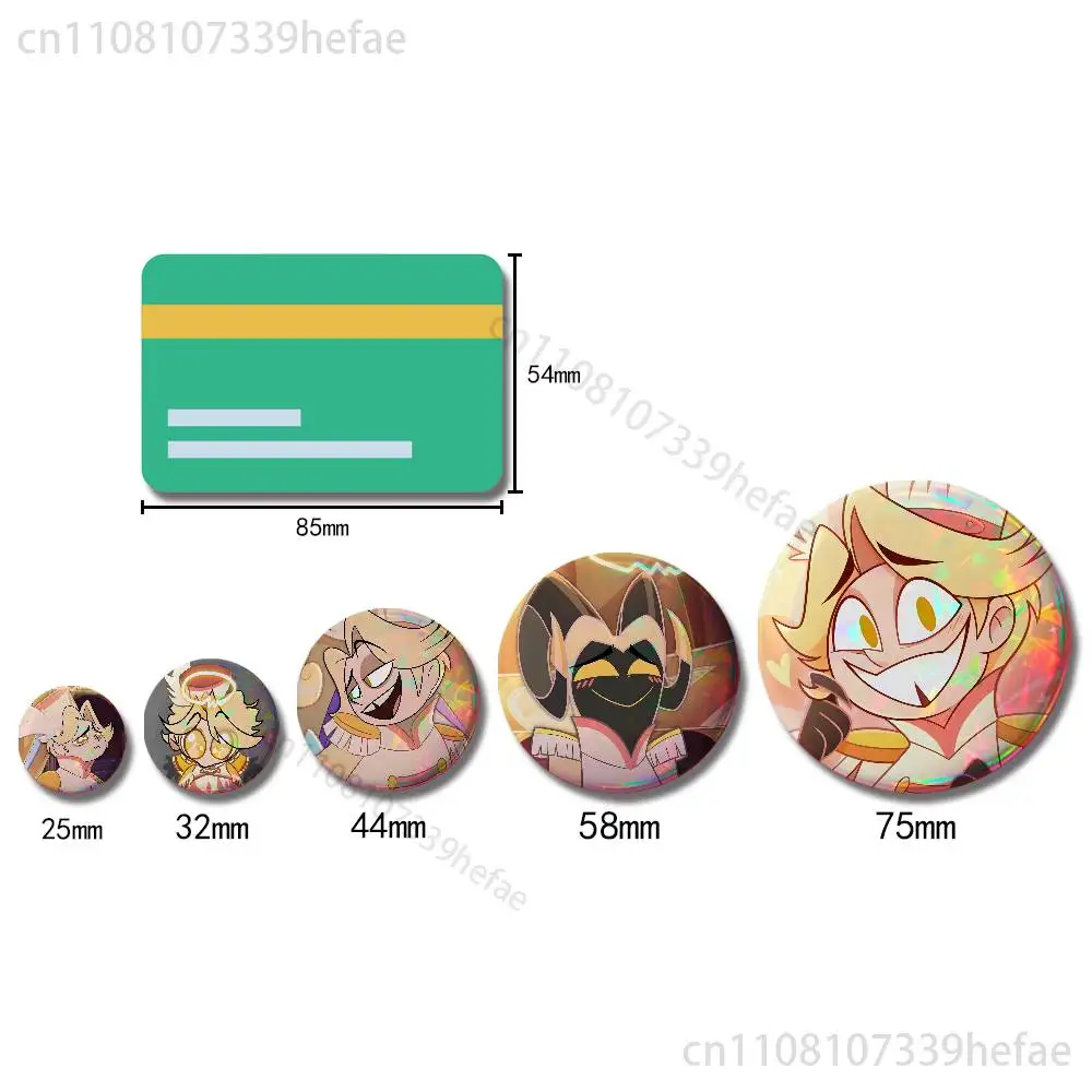 H-Hazbin Hotel Abel Badges 25 32 44 58 75 mm Round Fashion Jewelry Clothes Bag Hat Accessories Badge Lover Gifts