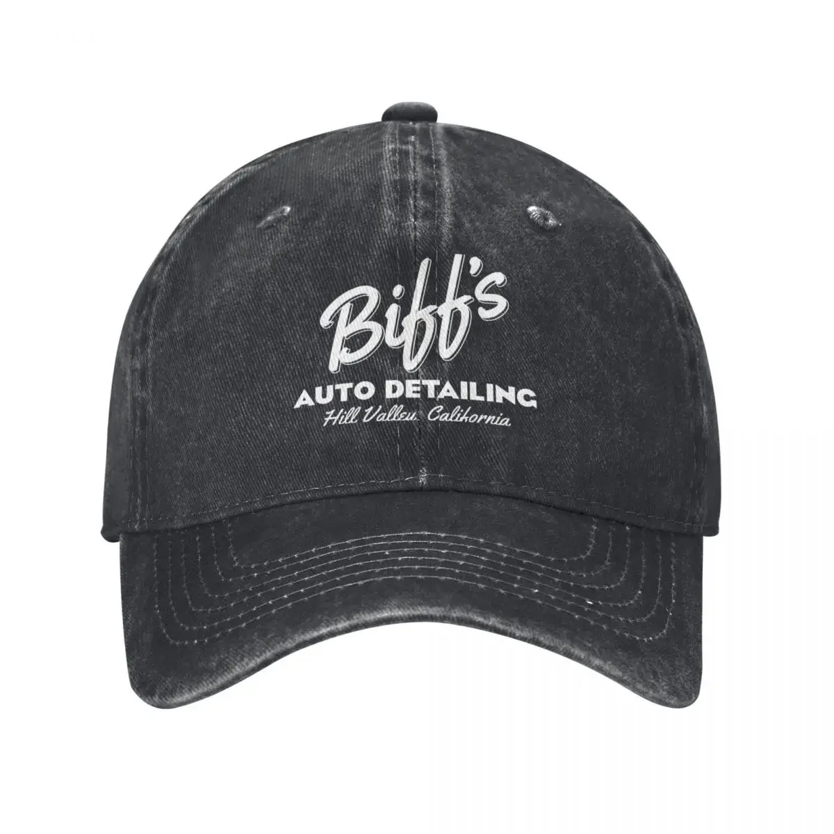 Biff's Auto Detailing Logo Baseball Cap pour hommes et femmes, Derby Hat, Dad Hat, fraîchement New, Retour vers le futur