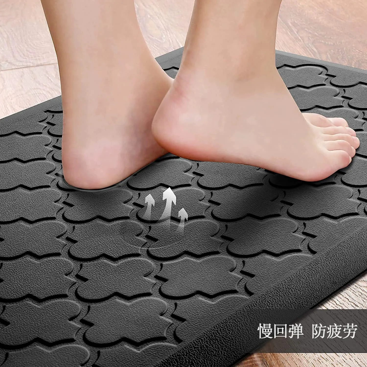 Alfombra Antifatiga para Cocina, Alfombra Antideslizante para Piso, Alfombra Gruesa de PVC Impermeable para Cocina y Pasillo