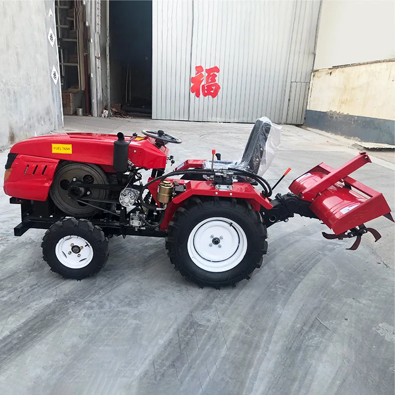 

Customized Factory Direct Multifunctional Rotary Tiller, Farm Plowing Machine & Wheel Micro Tiller Four Wheel Tractor