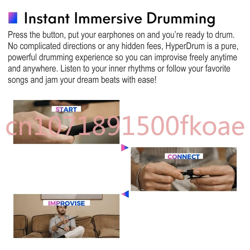 New Design Hyperdrum Somatosensory Virtual Drum Kit Musical Instrument Smart Portable Virtual Drum