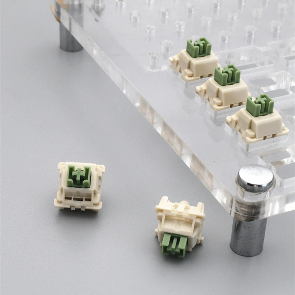 Imagem -05 - Matcha Ice Cream Liner Switches Lubrificação Teclado Mecânico Custom Switch Acessórios Todos Pom Uso Mmd v3 Gpl205 Gpl105 45g