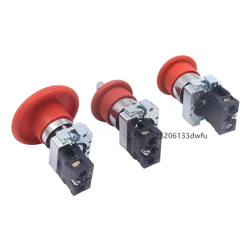 CHINT Mushroom Head Emergency Stop Button Switch 40mm/60mm Self-locking BS542 With Key Np2 1NC1NO/2NC/1NC