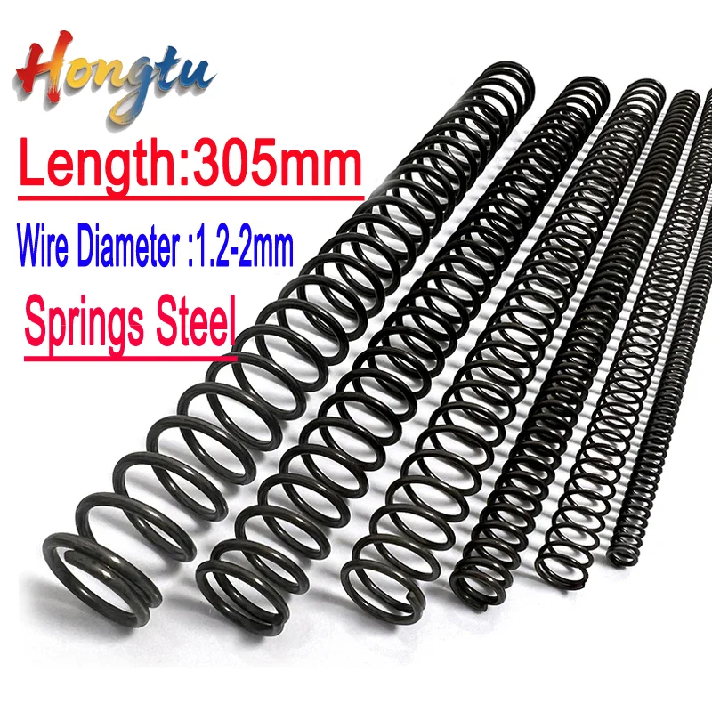

Hongtu 1Pc Spring Steel Y-Type Pressure Springs-305mm Length Compression Springs (Wire Dia: 1.2/1.4/1.5/1.6/1.8/2mm,OD 8mm-20mm)